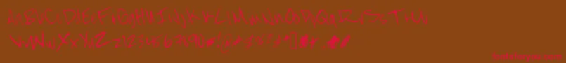 StreetPrescription Font – Red Fonts on Brown Background