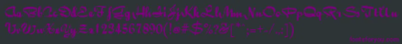 Шрифт BaileyScriptRegular – фиолетовые шрифты на чёрном фоне
