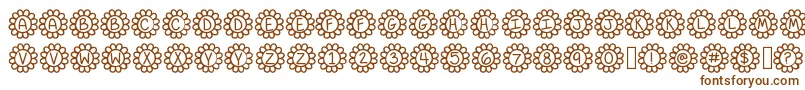 Flower Power Font – Brown Fonts on White Background