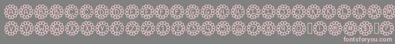 Flower Power Font – Pink Fonts on Gray Background