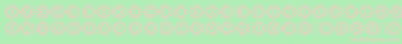 Weitere Informationen zur Flower Power-Schriftart Flower Power-Schriftart – Rosa Schriften auf grünem Hintergrund