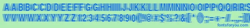 Echo Font – Blue Fonts on Green Background