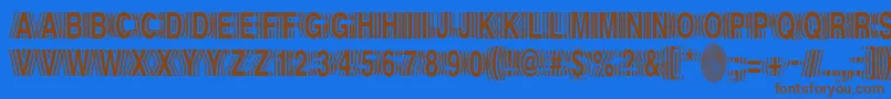 Echo Font – Brown Fonts on Blue Background