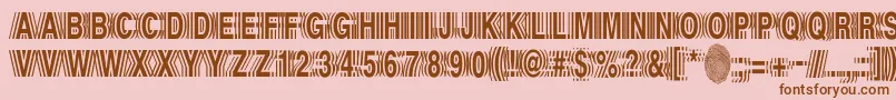 Echo Font – Brown Fonts on Pink Background