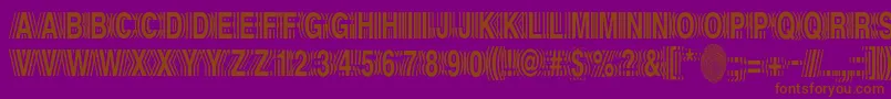 Echo Font – Brown Fonts on Purple Background