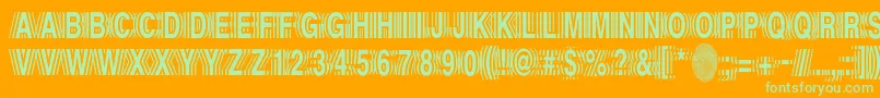 Echo Font – Green Fonts on Orange Background