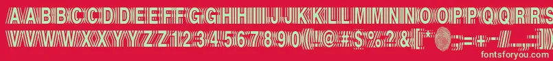 Echo Font – Green Fonts on Red Background