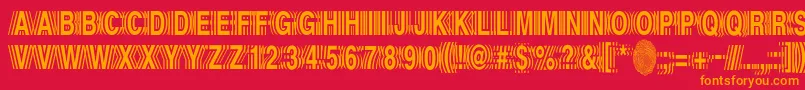 Echo Font – Orange Fonts on Red Background