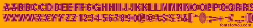 Echo Font – Purple Fonts on Orange Background