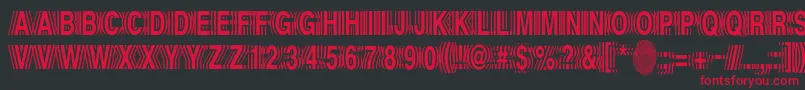 Echo Font – Red Fonts on Black Background