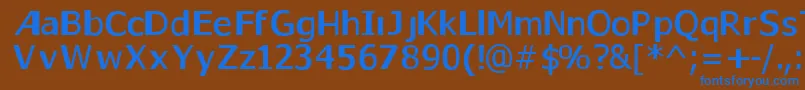 Gaps2 Font – Blue Fonts on Brown Background
