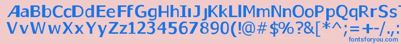 フォントGaps2 – ピンクの背景に青い文字