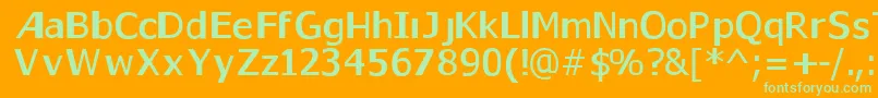 Gaps2 Font – Green Fonts on Orange Background