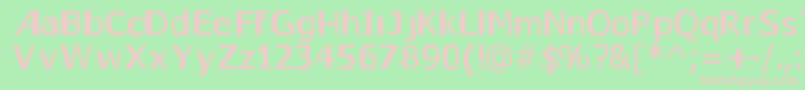 Gaps2 Font – Pink Fonts on Green Background