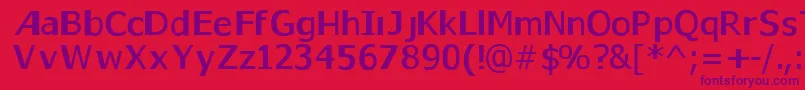 Gaps2 Font – Purple Fonts on Red Background