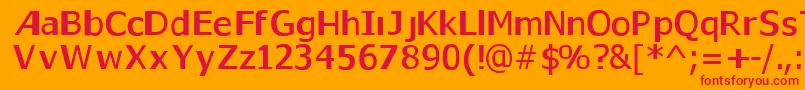 Gaps2 Font – Red Fonts on Orange Background