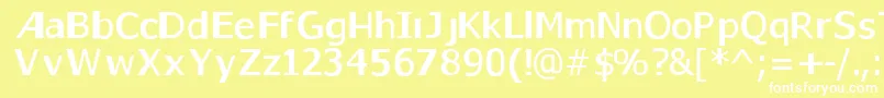 フォントGaps2 – 黄色い背景に白い文字