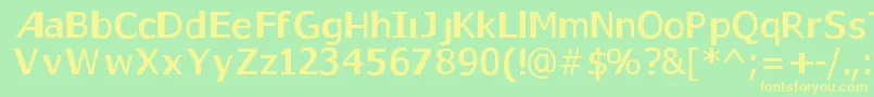 Gaps2 Font – Yellow Fonts on Green Background