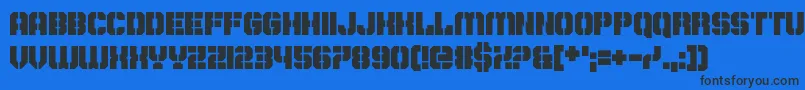 DontDelayActNow Font – Black Fonts on Blue Background