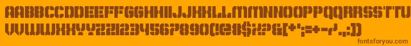 DontDelayActNow Font – Brown Fonts on Orange Background