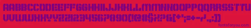 DontDelayActNow Font – Purple Fonts on Red Background