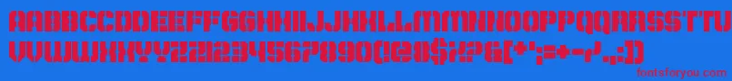 DontDelayActNow Font – Red Fonts on Blue Background