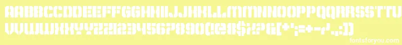 DontDelayActNow Font – White Fonts on Yellow Background