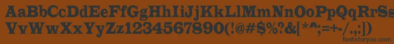 ALatinorgnr Font – Black Fonts on Brown Background