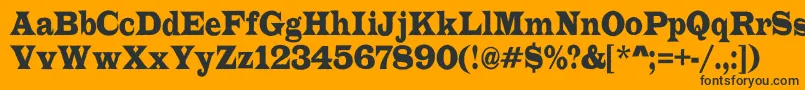 ALatinorgnr Font – Black Fonts on Orange Background