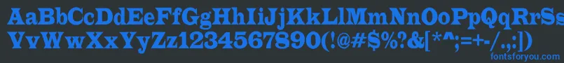 ALatinorgnr Font – Blue Fonts on Black Background