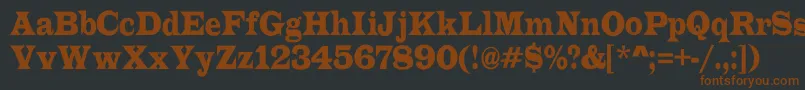 Шрифт ALatinorgnr – коричневые шрифты на чёрном фоне