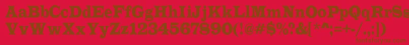 ALatinorgnr Font – Brown Fonts on Red Background