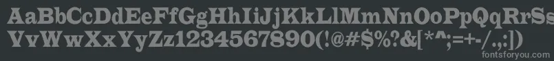 ALatinorgnr Font – Gray Fonts on Black Background