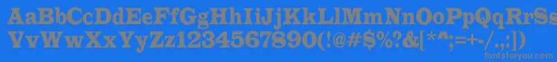ALatinorgnr Font – Gray Fonts on Blue Background