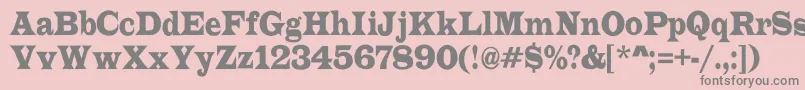 ALatinorgnr Font – Gray Fonts on Pink Background