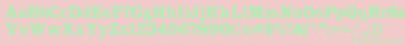 ALatinorgnr Font – Green Fonts on Pink Background