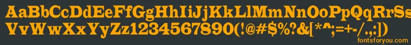 ALatinorgnr Font – Orange Fonts on Black Background