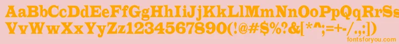 ALatinorgnr Font – Orange Fonts on Pink Background