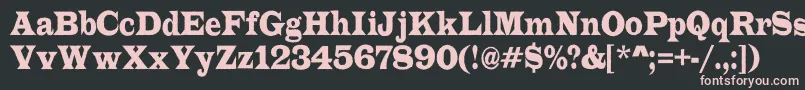 ALatinorgnr Font – Pink Fonts on Black Background