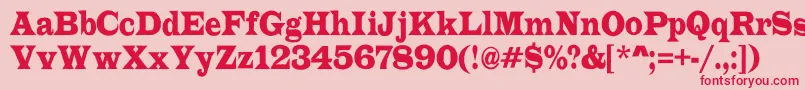 ALatinorgnr Font – Red Fonts on Pink Background