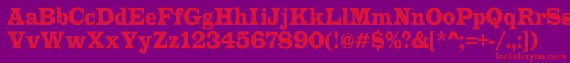 ALatinorgnr Font – Red Fonts on Purple Background