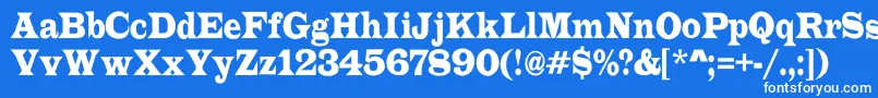 ALatinorgnr Font – White Fonts on Blue Background