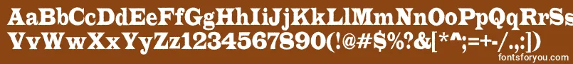 ALatinorgnr Font – White Fonts on Brown Background