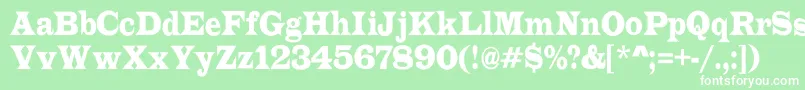 ALatinorgnr Font – White Fonts on Green Background