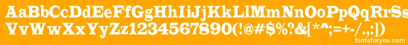 ALatinorgnr Font – White Fonts on Orange Background