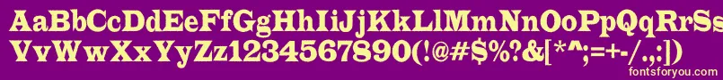Шрифт ALatinorgnr – жёлтые шрифты на фиолетовом фоне