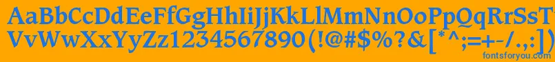 CaxtonstdBold Font – Blue Fonts on Orange Background