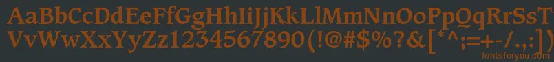 Шрифт CaxtonstdBold – коричневые шрифты на чёрном фоне