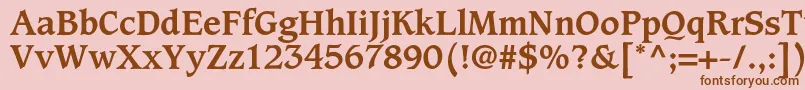 CaxtonstdBold Font – Brown Fonts on Pink Background