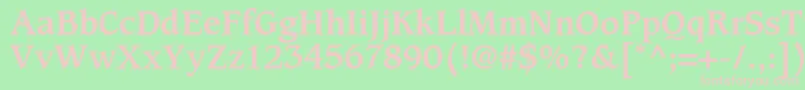 CaxtonstdBold Font – Pink Fonts on Green Background